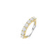 TI SENTO 12380ZY/54 prsten Eternity Tennis Hand-set White Zirconia 4mm Sterling Silver 925 Yellow Gold Plated Veličina 54