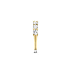 TI SENTO 12380ZY/54 prsten Eternity Tennis Hand-set White Zirconia 4mm Sterling Silver 925 Yellow Gold Plated Veličina 54