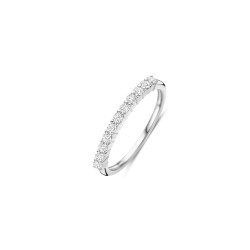 TI SENTO 12382ZI/52 prsten Tennis Ring Zirconia White 925 Sterling Silver Platinum Plated 2mm Veličina 52