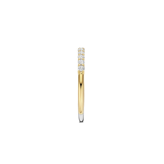 TI SENTO 12382ZY/56 prsten Tennis 2mm Zirconia White Yellow Gold Plated Sterling Silver 925 Veličina 56