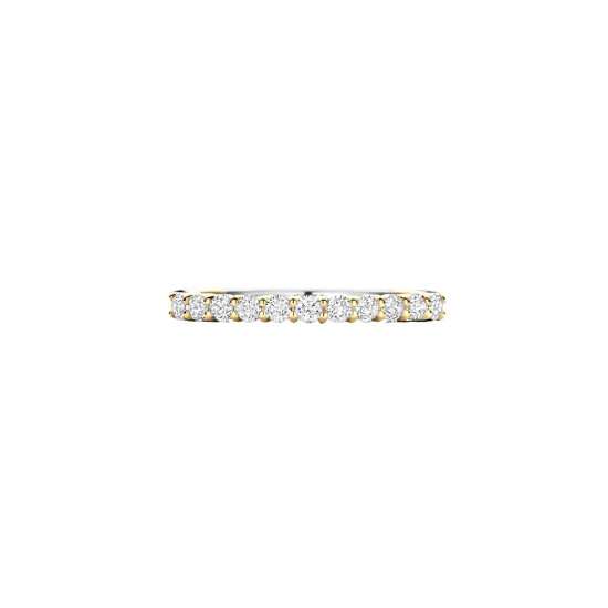 TI SENTO 12382ZY/56 prsten Tennis 2mm Zirconia White Yellow Gold Plated Sterling Silver 925 Veličina 56