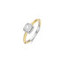 TI SENTO 12388ZY/58 prsten Classic Square White Zirconia 7mm Sterling Silver 925 Yellow Gold Plated Veličina 58