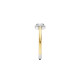 TI SENTO 12388ZY/58 prsten Classic Square White Zirconia 7mm Sterling Silver 925 Yellow Gold Plated Veličina 58