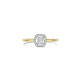 TI SENTO 12388ZY/58 prsten Classic Square White Zirconia 7mm Sterling Silver 925 Yellow Gold Plated Veličina 58