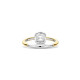 TI SENTO 12388ZY/58 prsten Classic Square White Zirconia 7mm Sterling Silver 925 Yellow Gold Plated Veličina 58