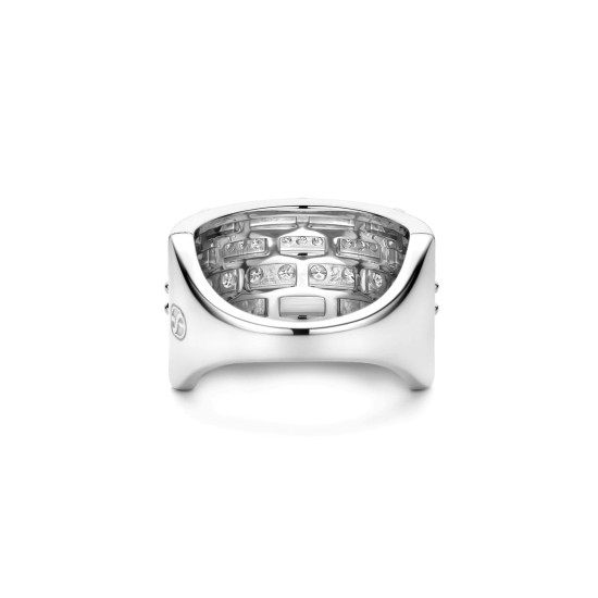 TI SENTO 12396ZI/56 prsten Classic Layered Zirconia - L model Hand-set White Zirconia Sterling Silver 925 Veličina 56