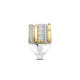 TI SENTO 12396ZY/54 prsten Classic Layered Zirconia Ring L model Sterling Silver 925 Yellow Gold Plated Veličina 54