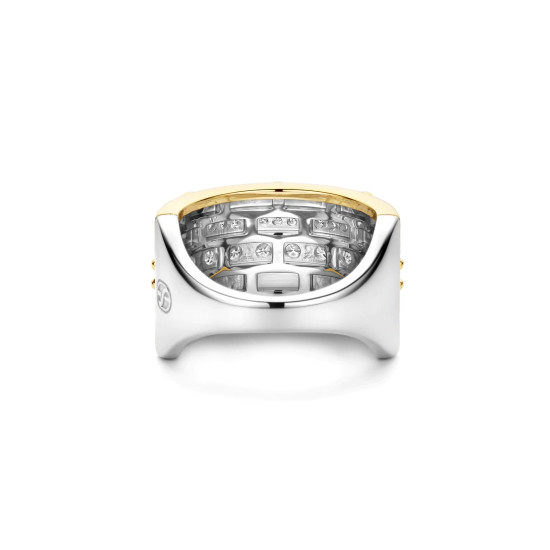 TI SENTO 12396ZY/54 prsten Classic Layered Zirconia Ring L model Sterling Silver 925 Yellow Gold Plated Veličina 54