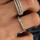 TI SENTO 12400ZI/50 prsten Classic White Zirconia 5mm Hand-set Sterling Silver 925 Platinum Plated Veličina 50