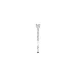 TI SENTO 12400ZI/52 prsten Classic White Zirconia 5mm Hand-set Sterling Silver 925 Platinum Plated Veličina 52