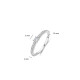 TI SENTO 12400ZI/50 prsten Classic White Zirconia 5mm Hand-set Sterling Silver 925 Platinum Plated Veličina 50