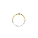 TI SENTO 12400ZY/50 prsten Classic White Zirconia 5mm Hand-set Sterling Silver 925 Yellow Gold Plated Veličina 50
