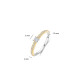 TI SENTO 12400ZY/50 prsten Classic White Zirconia 5mm Hand-set Sterling Silver 925 Yellow Gold Plated Veličina 50