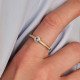 TI SENTO 12400ZY/50 prsten Classic White Zirconia 5mm Hand-set Sterling Silver 925 Yellow Gold Plated Veličina 50