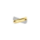 TI SENTO 12404ZY/56 prsten Bold White Hand-set Zirconia Crossover Sterling Silver 925 Yellow Gold Plated Veličina 56