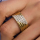 TI SENTO 12410ZY/56 prsten Stardust Zirconia Layered L model Sterling Silver 925 Yellow Gold Plated Veličina 56