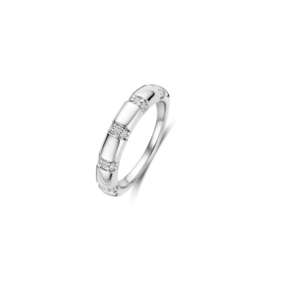 TI SENTO 12417ZI/52 prsten Vintage Zirconia White Hand-Set Sterling Silver 925 Platinum Plated Veličina 52
