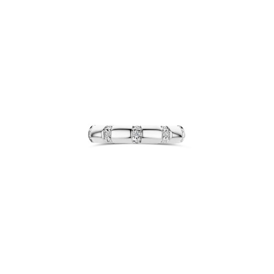 TI SENTO 12417ZI/52 prsten Vintage Zirconia White Hand-Set Sterling Silver 925 Platinum Plated Veličina 52