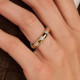TI SENTO 12417ZY/52 prsten Vintage Zirconia White Hand-Set Sterling Silver 925 Yellow Gold Plated Veličina 52