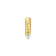 TI SENTO 12424SY/56 prsten Vintage Ribbed Sterling Silver 925 Yellow Gold Plated Veličina 56