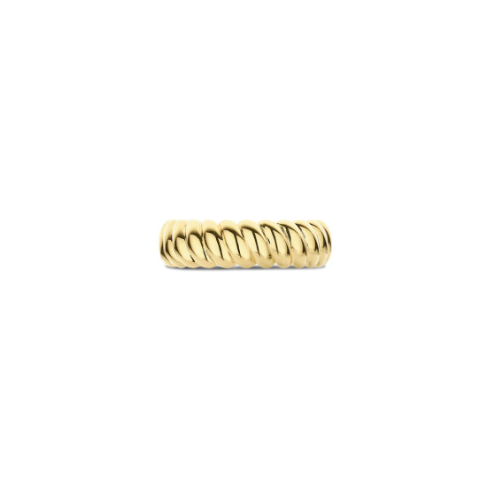 TI SENTO 12424SY/56 prsten Vintage Ribbed Sterling Silver 925 Yellow Gold Plated Veličina 56