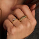 TI SENTO 12424SY/56 prsten Vintage Ribbed Sterling Silver 925 Yellow Gold Plated Veličina 56