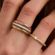 TI SENTO 12427TZ/56 prsten Tricolor Zirconia Silver Sterling Silver 925 Yellow Gold Plated Rose Gold Plated Veličina 56