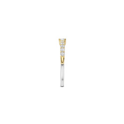 TI SENTO 12429ZY/54 prsten Tennis Ring Stone Zirconia White 925 Sterling Silver Yellow Gold Plated 2mm Veličina 54