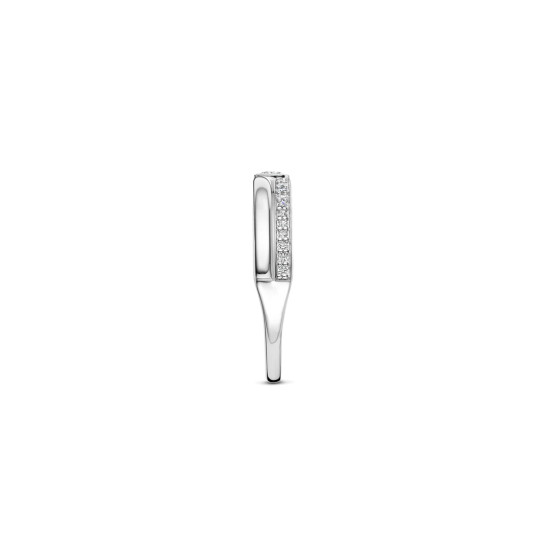 TI SENTO 12433ZI/58 prsten Classic Contrast Zirconia Premium 925 Sterling Silver Veličina 58