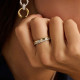 TI SENTO 12433ZY/54 prsten Classic Contrast Zirconia Premium 925 Sterling Silver Gold Plated Veličina 54