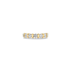 TI SENTO 12434ZY/54 prsten Contrast Tennis Classic Premium 925 Sterling Silver Gold Plated Veličina 54