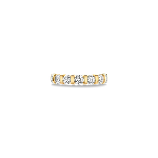 TI SENTO 12434ZY/54 prsten Contrast Tennis Classic Premium 925 Sterling Silver Gold Plated Veličina 54