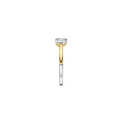 TI SENTO 12452ZY/54 prsten Classic Open Zirconia Premium 925 Sterling Silver Gold Plated Veličina 54