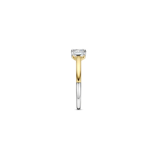 TI SENTO 12452ZY/54 prsten Classic Open Zirconia Premium 925 Sterling Silver Gold Plated Veličina 54