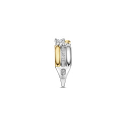 TI SENTO 12459ZY/54 prsten Triple Band Round Double Zirconia Premium 925 Sterling Silver Two Tone Gold Plated Veličina 54 BESTSELLER