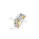 TI SENTO 12459ZY/54 prsten Triple Band Round Double Zirconia Premium 925 Sterling Silver Two Tone Gold Plated Veličina 54 BESTSELLER