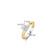 TI SENTO 1463ZY/48 prsten Classic Zirconia White 6mm Sterling Silver 925 Yellow Gold Plated Veličina 48