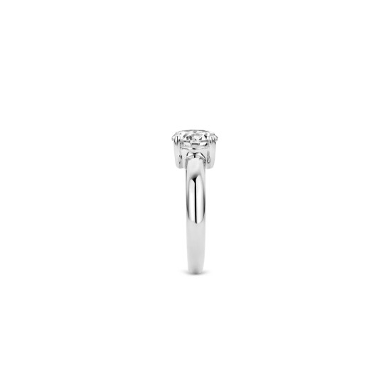 TI SENTO 1464ZI/52 prsten Classic Zirconia White 8mm Sterling Silver 925 Platinum Plated Veličina 52