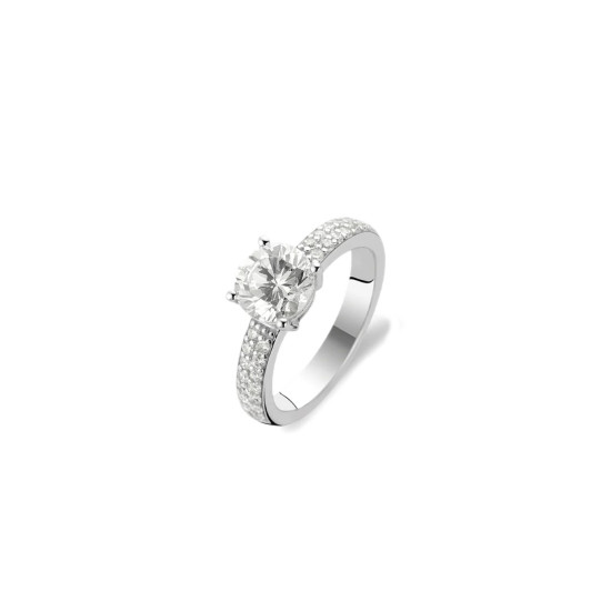 TI SENTO 1737ZI/50 prsten Classic Zirconia White with Stone Sterling Silver 925 Platinum Plated Veličina 50