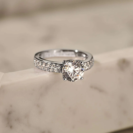 TI SENTO 1737ZI/50 prsten Classic Zirconia White with Stone Sterling Silver 925 Platinum Plated Veličina 50