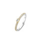 TI SENTO 1869ZY/56 prsten Classic Stackable Zirconia White Sterling Silver 925 Yellow Gold Plated Veličina 56