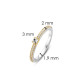 TI SENTO 1869ZY/56 prsten Classic Stackable Zirconia White Sterling Silver 925 Yellow Gold Plated Veličina 56