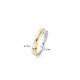 TI SENTO 1953SY/62 prsten Bicolor Crossover XS model Sterling Silver 925 Yellow Gold Plated Veličina 62