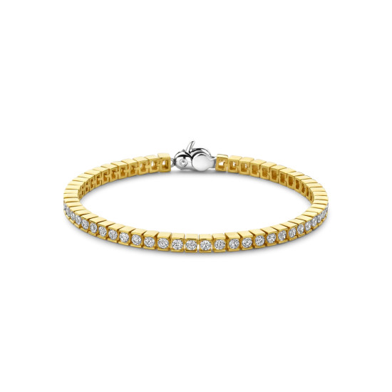 TI SENTO 23039ZY narukvica Tennis Iconic Cubic Zirconia 3,5MM Silver Sterling 925 Yellow Gold Plated