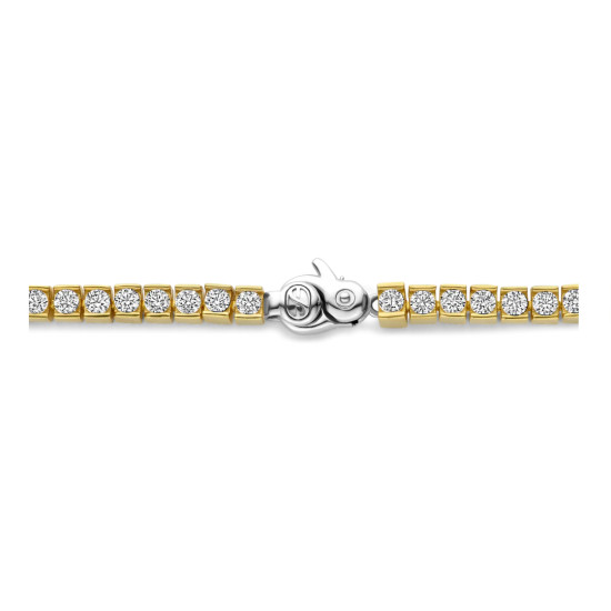 TI SENTO 23039ZY narukvica Tennis Iconic Cubic Zirconia 3,5MM Silver Sterling 925 Yellow Gold Plated