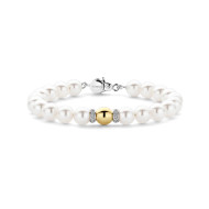 TI SENTO 23088YP narukvica Shell Pearl 8mm Silver Plated 18ct Gold Vermeil 