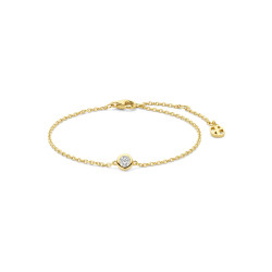 TI SENTO 23092ZY narukvica Classic Zirconia Minimalist Silver Plated 18ct Gold Vermeil