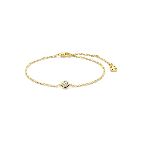 TI SENTO 23092ZY narukvica Classic Zirconia Minimalist Silver Plated 18ct Gold Vermeil