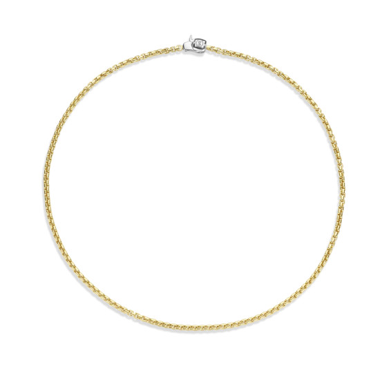 TI SENTO 34030SY ogrlica Basic Box Chain Sterling Silver 925 Yellow gold plated