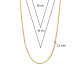 TI SENTO 34030SY ogrlica Basic Box Chain Sterling Silver 925 Yellow gold plated